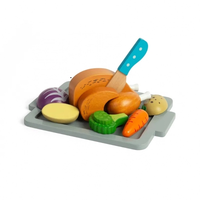 Set da Cucina Bigjigs Toys Pollo Arrosto con Verdure