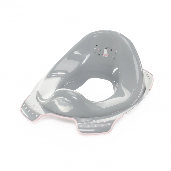 Adattatore WC per bambini Unicorn color grigio/rosa