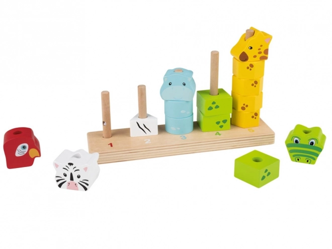 Piramide di Animali in Legno Educativi