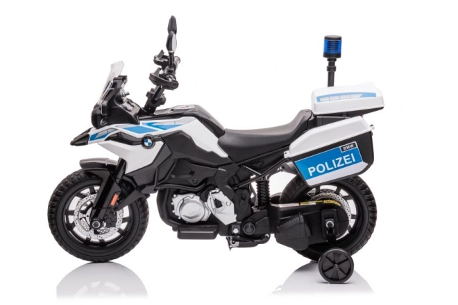 Moto elettrico della polizia bianco