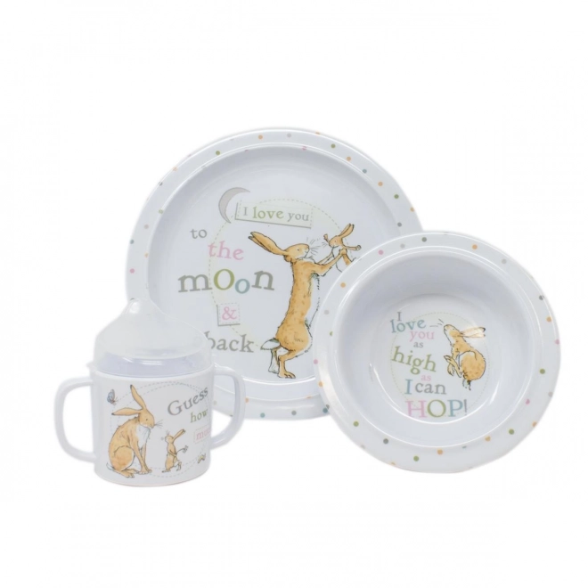 Set colazione Guess How Much I Love You - 3 pezzi in confezione regalo