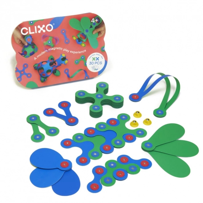 Clixo set magnetico blu e verde