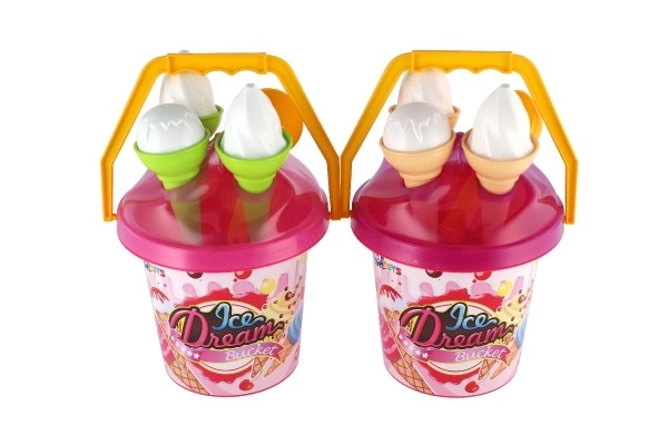 Set da gioco per sabbia con secchiello e stampi gelato