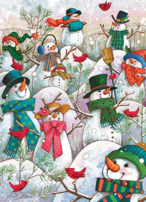 Puzzle Collina piena di pupazzi di neve COBBLE HILL 500 pezzi