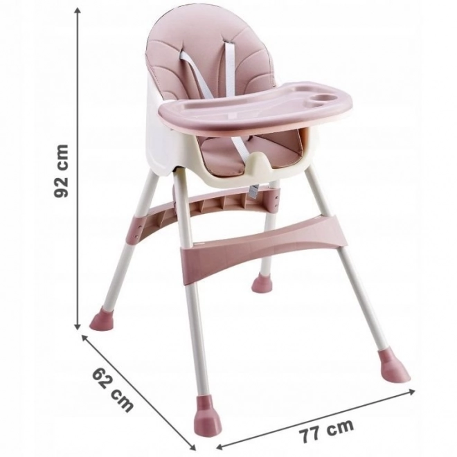 Sedia da pappa 2 in 1 ECOTOYS rosa