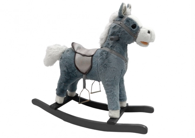 Cavallo a dondolo grigio 74 cm con suoni