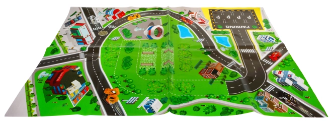 Grande tappetino da gioco con città e strade