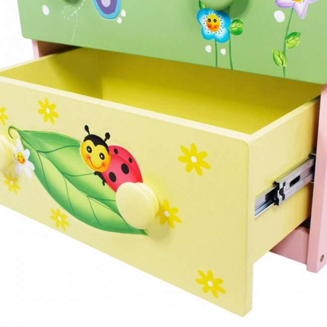 Cassettiera magico giardino per bambini