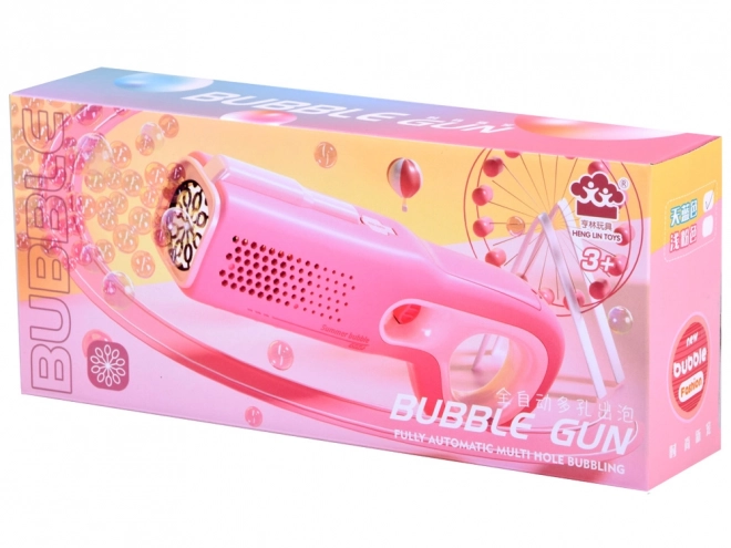 Pistola sparabolle di sapone rosa