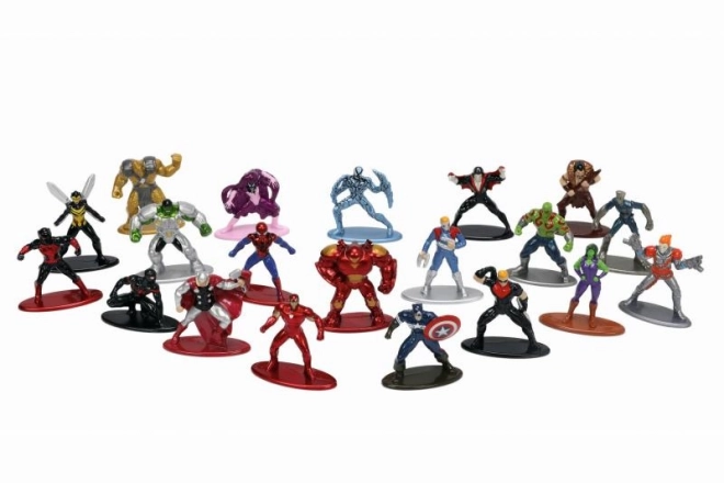 Collezione Di Figurine Nano In Metallo Marvel - 20 Pezzi