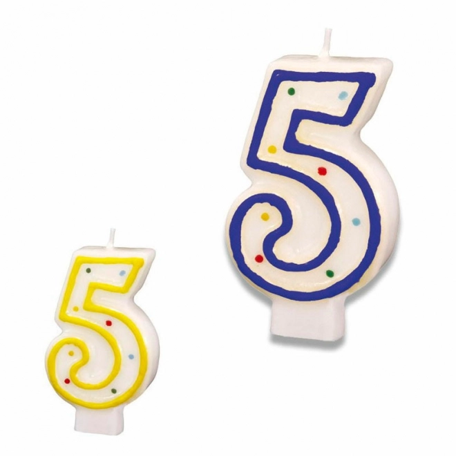 Candela Numero 5 Per Torta 7,3 cm