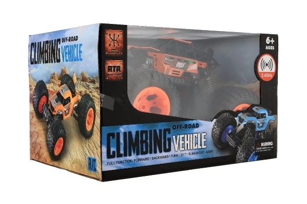 Auto RC Off-Road fuoristrada 2,4GHz plastica 32cm confezione ricaricabile+batterie in scatola 38x23x26cm – Arancione