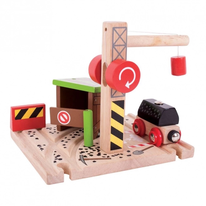 Miniera di carbone con gru Bigjigs Rail