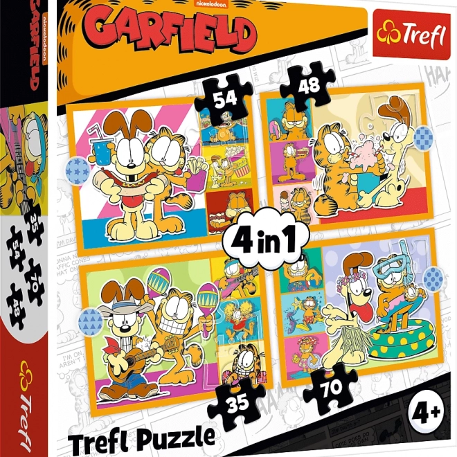 Puzzle TREFL Garfield ama le lasagne 4in1
