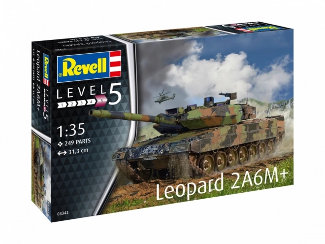 Modello di carro armato Leopard 2 A6M+ in scala 1/35