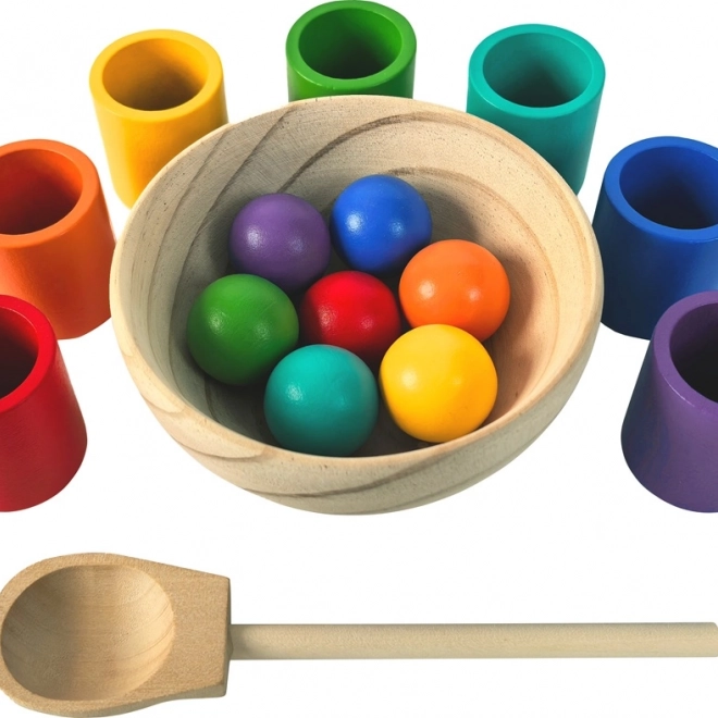 2Kids Toys palline e coppette arcobaleno – set montessori 7 colori