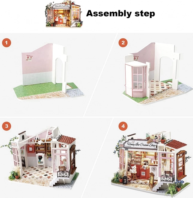 Casa Miniatura Fai da Te Rolife con Gelato al Miele e LED