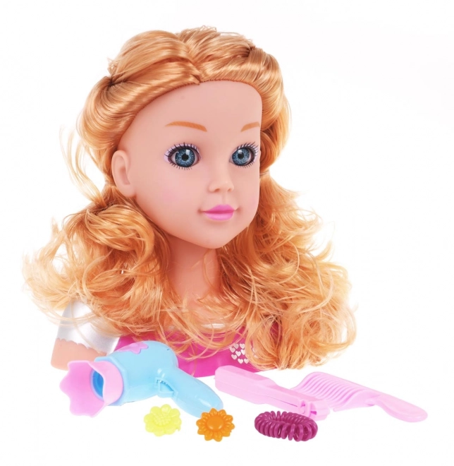 Testa bionda per styling e accessori