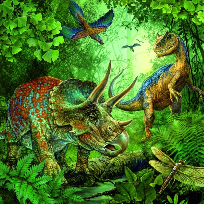 Affascinante puzzle dinosauri Ravensburger 3x49 pezzi