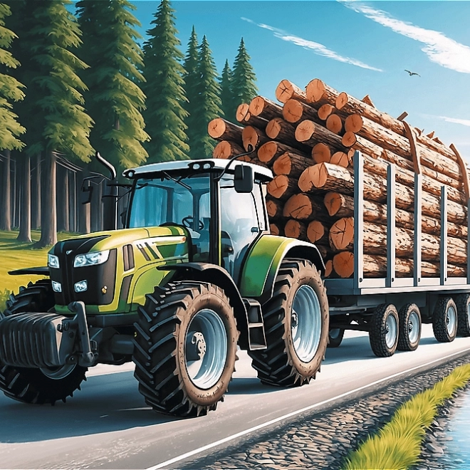 Puzzle Trattore Forestale 100 Pezzi