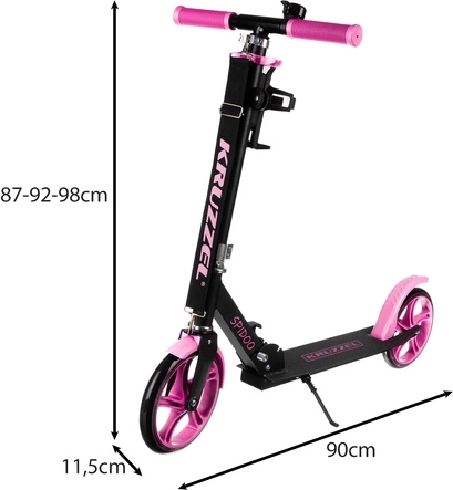 Monopattino pieghevole da città per bambini con grandi ruote (200 mm) – rosa