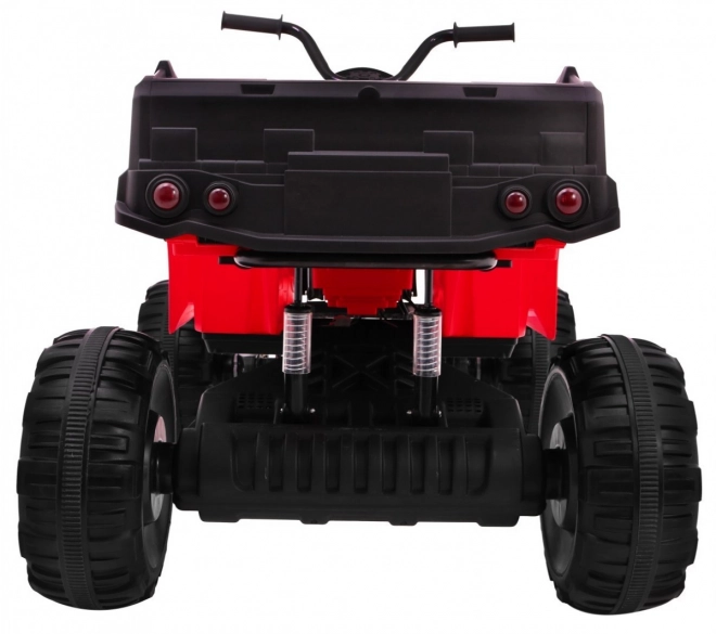 Quad XL a batteria ATV per bambini Rosso + trazione 4x4 + portapacchi + avvio lento + EVA + LED audio