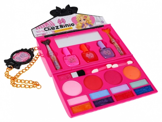 Set per Trucco Borsa Rosa per Bambini 5+ con Cosmetici Colorati e Accessori