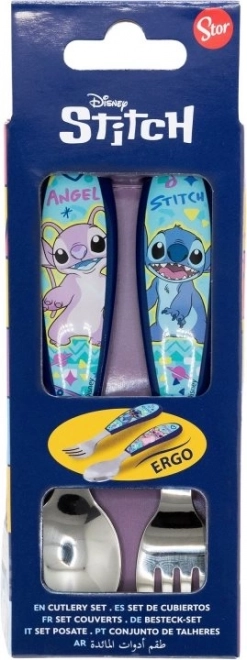 Posate per bambini con motivo Stitch