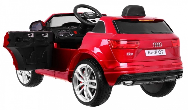 Audi Q7 Quattro S-Line a batteria Vernice rossa + Telecomando + Avvio lento + EVA + Radio MP3