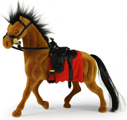 Cavallo di peluche in pile 16 cm