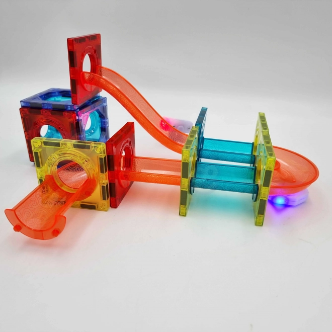 Pista magnetica luminosa con palline woopie