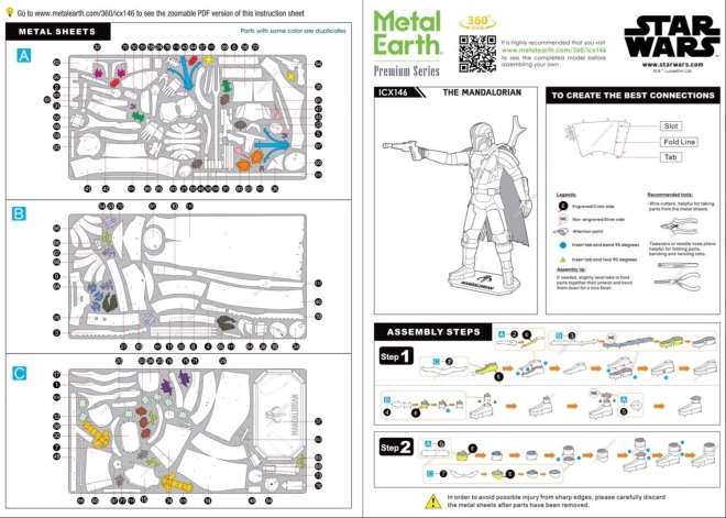 Puzzle 3D Star Wars The Mandalorian: Mando di METAL EARTH