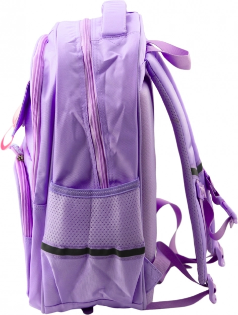Zaino scolastico viola con gatto e fascia toracica 20L