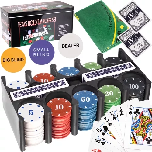 Set Poker Texas Hold'em 200 Gettoni Malatec