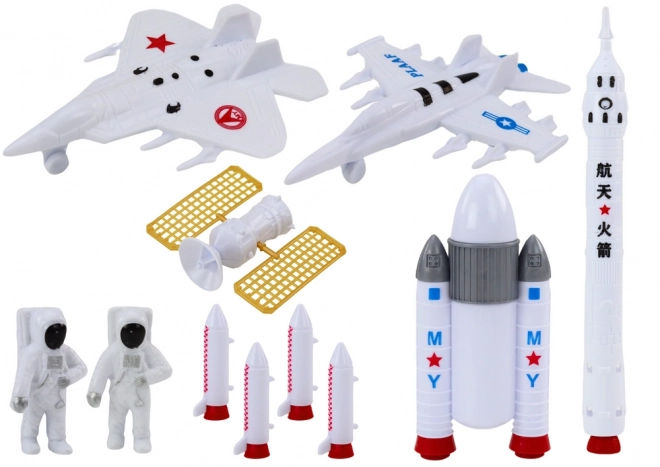 Set di Figure Astronauti e Razzi