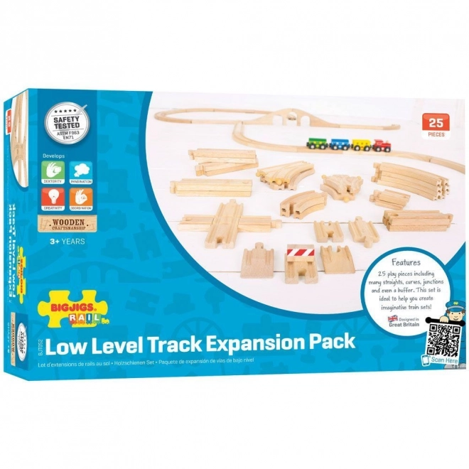 Set di binari in legno Bigjigs Rail - 25 pezzi