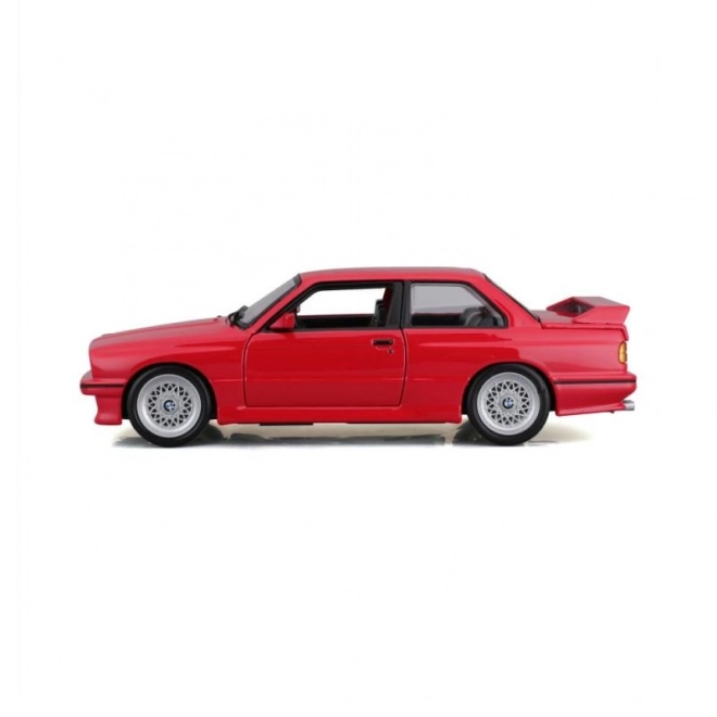 Bburago modello BMW M3 1988 rosso scala 1:24