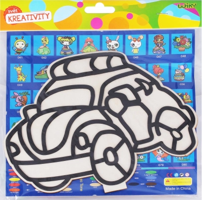 Set creativo per bambini – immagine in legno con pasta modellabile a palline