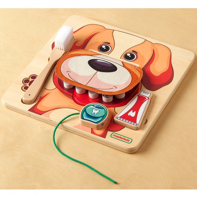 Tabellone educativo Montessori igiene orale del cane