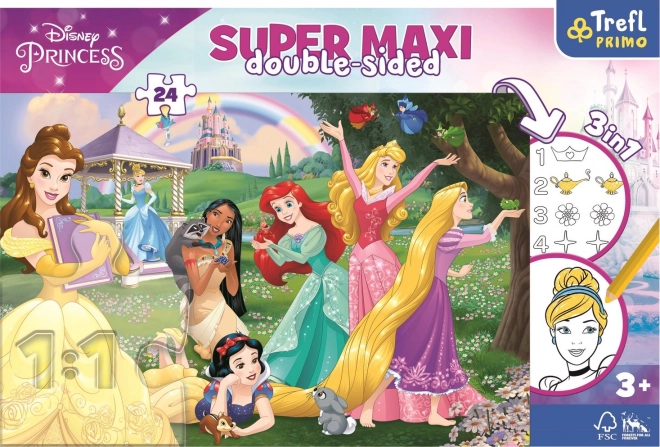 Puzzle doppio Verso principesse allegre SUPER MAXI