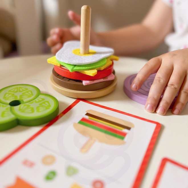 Burger in legno per bambini WOOPIE GREEN