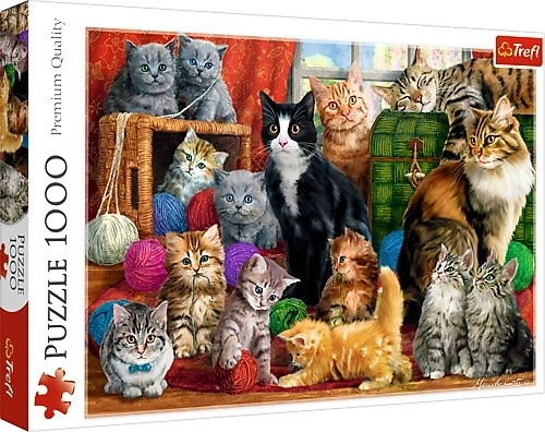 Puzzle Incontro di Gatti 1000 Pezzi