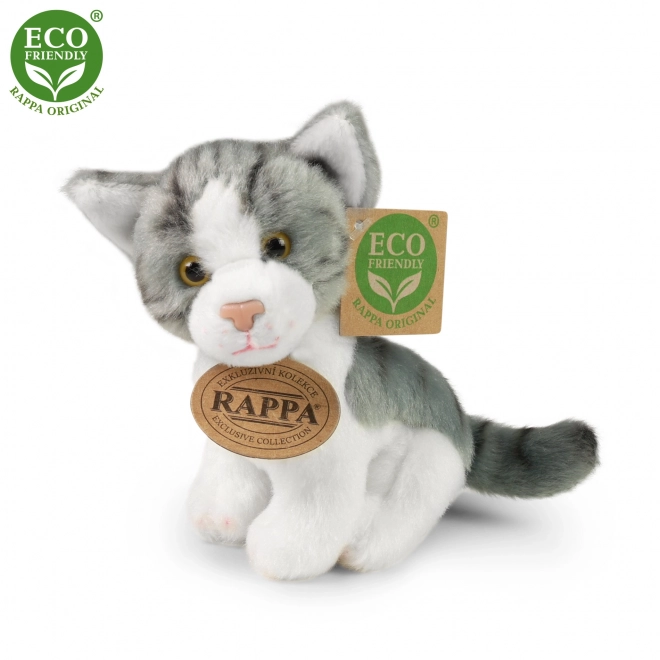 Gatto di peluche seduto eco-friendly 14 cm