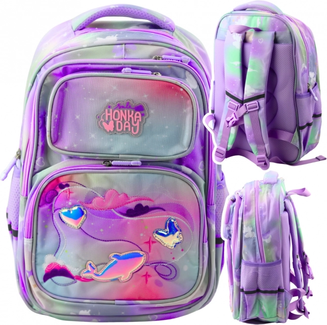 Zaino scolastico pastello con cinghia pettorale 20L