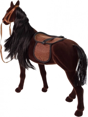Figura di cavallo marrone con accessori per la pettinatura