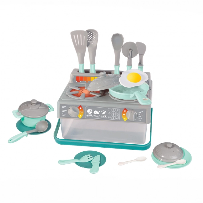 Set cucina con fornello e pentole Collezione Sky