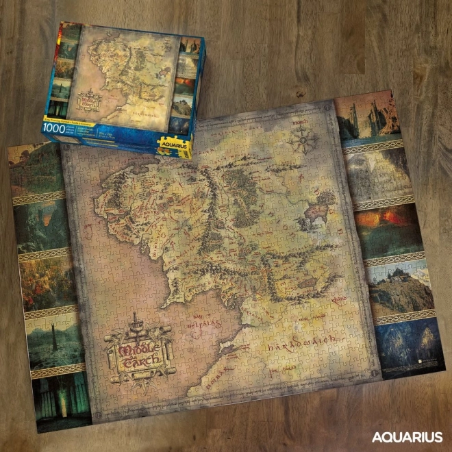 AQUARIUS Puzzle Il Signore degli Anelli: Mappa della Terra di Mezzo 1000 pezzi