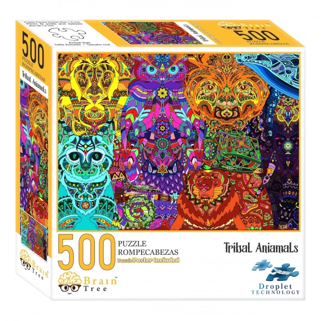 Puzzle Animali di Tribù Brain Tree 500 Pezzi