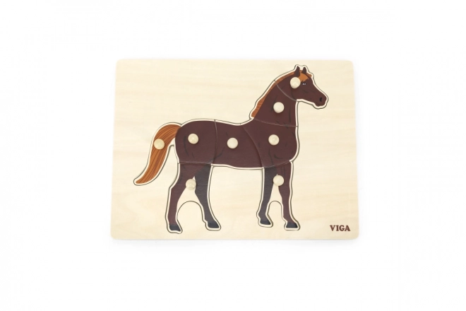 Puzzle Montessori in legno - Cavallo