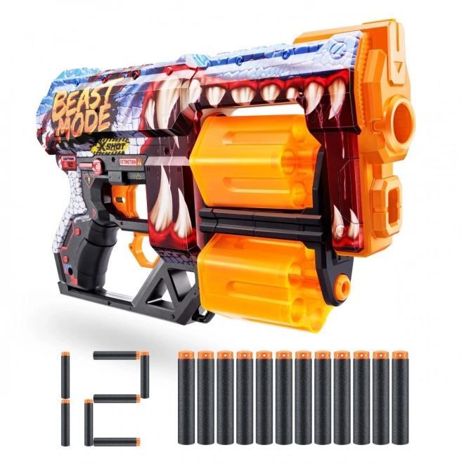 Lancia X-Shot Skins Dread Boom Con 12 Dardi - Motivo Beast